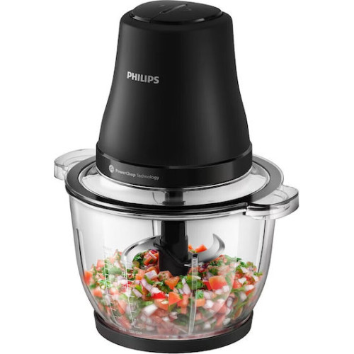 Philips HR1502/00 Πολυκόπτης Multi 500W με Δοχείο 2lt Μαύρος Philips HR1502/00 Πολυκόπτης Multi 500W με Δοχείο 2lt Μαύρος