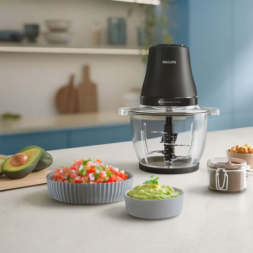 Philips HR1502/00 Πολυκόπτης Multi 500W με Δοχείο 2lt Μαύρος Philips HR1502/00 Πολυκόπτης Multi 500W με Δοχείο 2lt Μαύρος
