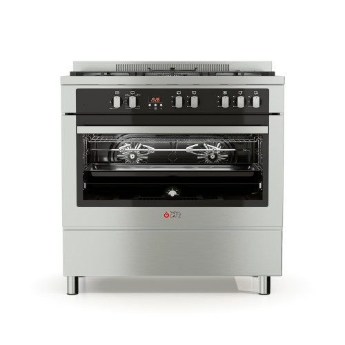 Κουζίνα Αερίου Thermogatz TGS PRO 2090 IX Inox 89L με 5 Εστίες WOK & Φούρνο Αερίου Κουζίνα Αερίου Thermogatz TGS PRO 2090 IX Inox 89L με 5 Εστίες WOK & Φούρνο Αερίου