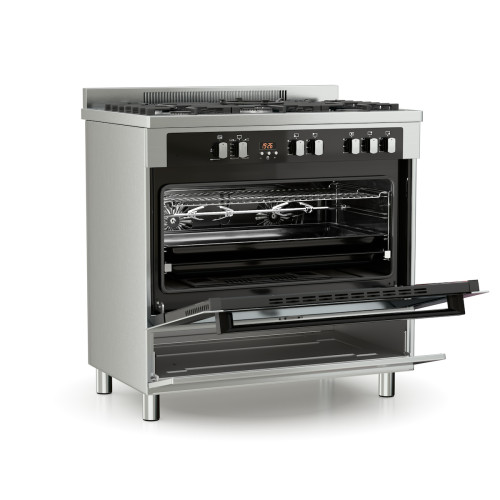 Κουζίνα Αερίου Thermogatz TGS PRO 2090 IX Inox 89L με 5 Εστίες WOK & Φούρνο Αερίου Κουζίνα Αερίου Thermogatz TGS PRO 2090 IX Inox 89L με 5 Εστίες WOK & Φούρνο Αερίου