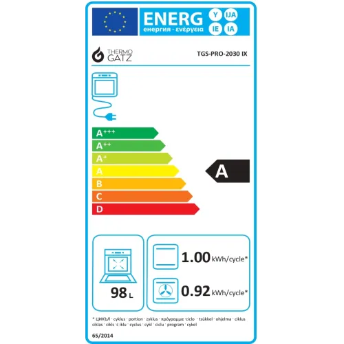 Thermogatz TGS PRO 2030 IX Κουζίνα Μικτή 90cm Inox με Ηλεκτρικό Φούρνο 98Lt & 5 Εστίες Αερίου Thermogatz TGS PRO 2030 IX Κουζίνα Μικτή 90cm Inox με Ηλεκτρικό Φούρνο 98Lt & 5 Εστίες Αερίου