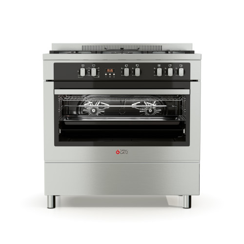Thermogatz TGS PRO 2030 IX Κουζίνα Μικτή 90cm Inox με Ηλεκτρικό Φούρνο 98Lt & 5 Εστίες Αερίου Thermogatz TGS PRO 2030 IX Κουζίνα Μικτή 90cm Inox με Ηλεκτρικό Φούρνο 98Lt & 5 Εστίες Αερίου