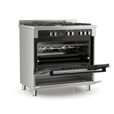 Thermogatz TGS PRO 2030 IX Κουζίνα Μικτή 90cm Inox με Ηλεκτρικό Φούρνο 98Lt & 5 Εστίες Αερίου Thermogatz TGS PRO 2030 IX Κουζίνα Μικτή 90cm Inox με Ηλεκτρικό Φούρνο 98Lt & 5 Εστίες Αερίου