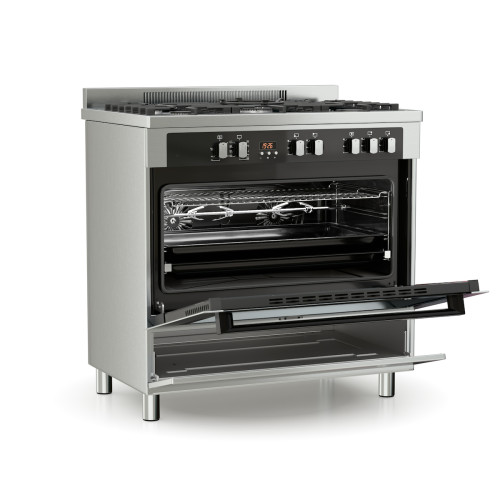 Thermogatz TGS PRO 2030 IX Κουζίνα Μικτή 90cm Inox με Ηλεκτρικό Φούρνο 98Lt & 5 Εστίες Αερίου Thermogatz TGS PRO 2030 IX Κουζίνα Μικτή 90cm Inox με Ηλεκτρικό Φούρνο 98Lt & 5 Εστίες Αερίου