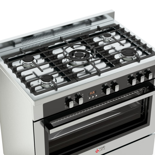 Thermogatz TGS PRO 2030 IX Κουζίνα Μικτή 90cm Inox με Ηλεκτρικό Φούρνο 98Lt & 5 Εστίες Αερίου Thermogatz TGS PRO 2030 IX Κουζίνα Μικτή 90cm Inox με Ηλεκτρικό Φούρνο 98Lt & 5 Εστίες Αερίου