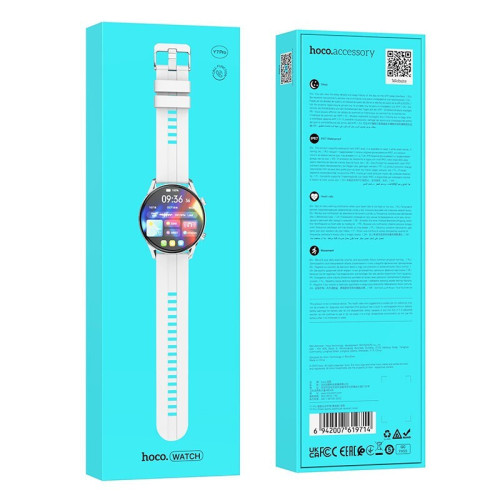 Hoco Y7 Smartwatch Ασημί 1.39" με Bluetooth Κλήσεις, Παλμογράφο & IP67 Hoco Y7 Smartwatch Ασημί 1.39" με Bluetooth Κλήσεις, Παλμογράφο & IP67