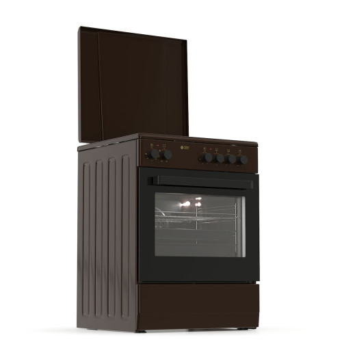 Κουζίνα Ηλεκτρική Thermogatz TGS E124 BR Turbo 60Lt με 4 Εμαγιέ Εστίες & Αέρα Καφέ Κουζίνα Ηλεκτρική Thermogatz TGS E124 BR Turbo 60Lt με 4 Εμαγιέ Εστίες & Αέρα Καφέ