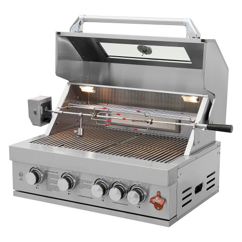 BBQ Υγραερίου Thermogatz TGH-BI-B4-G 4+1 Καυστήρες 19,3kW Εντοιχιζόμενο INOX 304 BBQ Υγραερίου Thermogatz TGH-BI-B4-G 4+1 Καυστήρες 19,3kW Εντοιχιζόμενο INOX 304