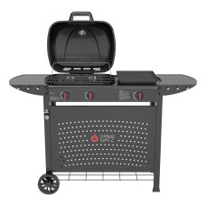 Thermogatz GS GRILL 2 + Plancha Ψησταριά Υγραερίου με 2 Εστίες 5kW και Πλαϊνό Μάτι 3kW